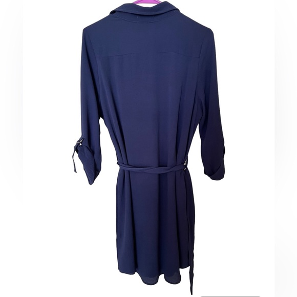 NWT! Urban Girl Blue Dress w/Zipper and Belt - Picture 3 of 4